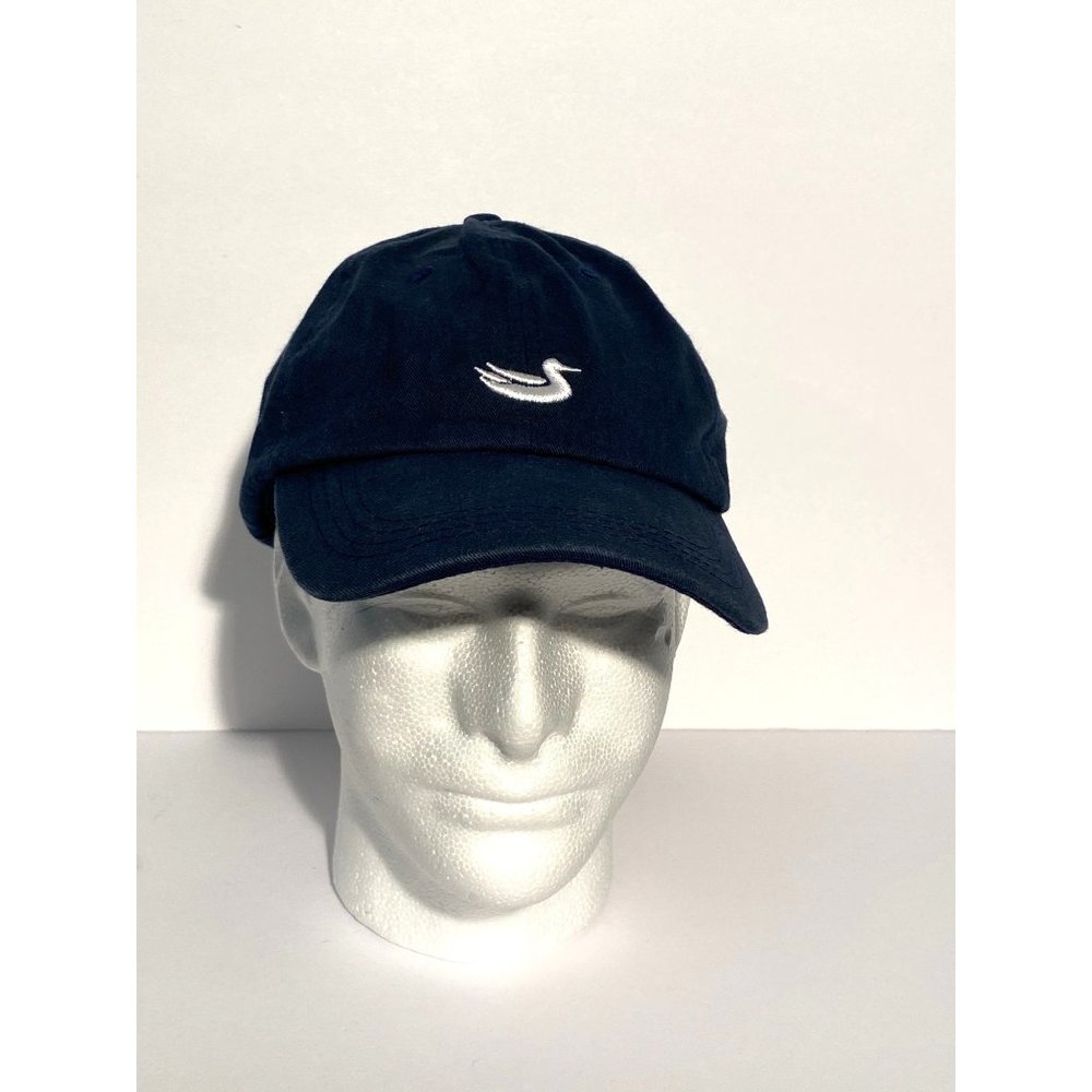 Southern Marsh Dark Blue Faux Leather Strap Adjustable Hat Light Discoloratio NH